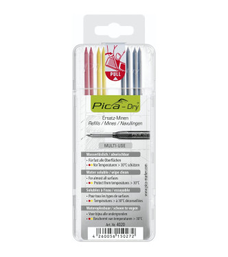 PICA REPLACEMENT REFILLS FOR PICA DRY MARKER ASSORTED COLORS (8 PCS) - 4020