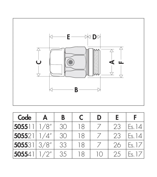 MANUAL AIR VENT VALVE 1/8 - CALEFFI 505511