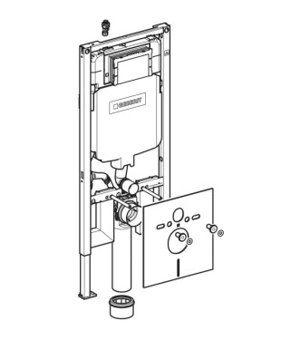 DUOFIX MODULE FOR WALL-HUNG TOILET 114 CM - GEBERIT 111.795.00.1