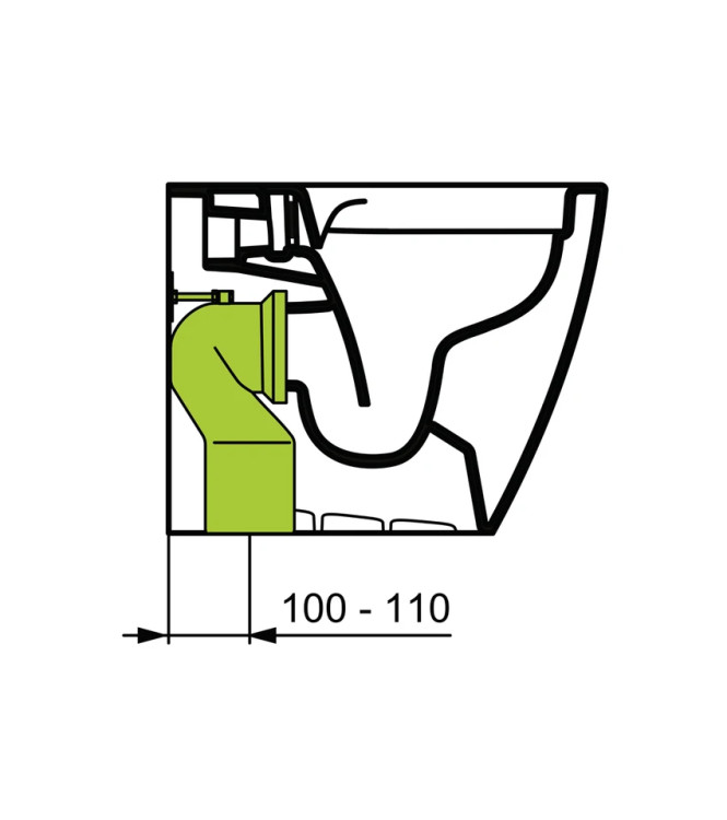 CURVA TECNICA PER SCARICO A PAVIMENTO REGOLABILE - IDEAL STANDARD J324867