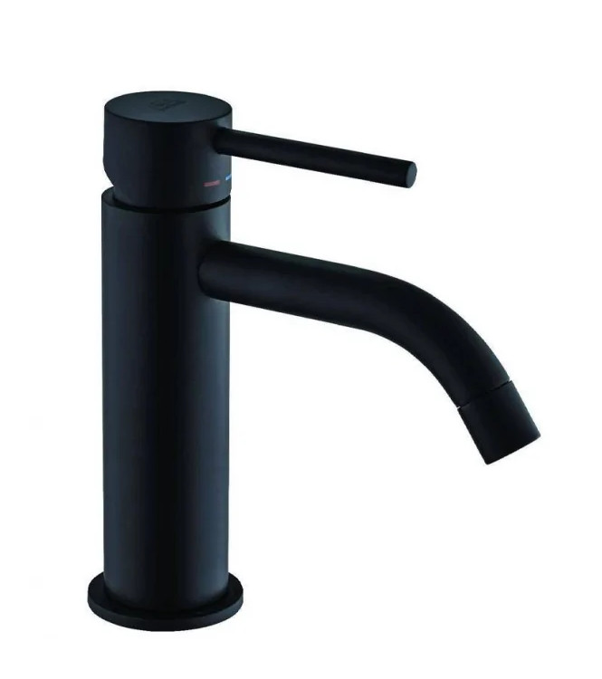 PAFFONI LIGHT SINGLE-LEVER BASIN MIXER WITH CLIC-CLAC BLACK DRAIN - LIG071KNO