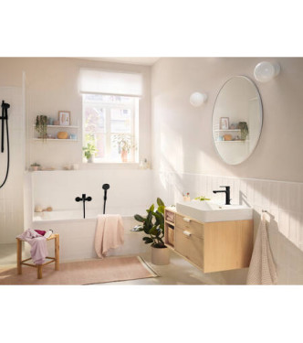 HANSGROHE REBRIS S MISCELATORE MONOCOMANDO LAVABO CON PILETTA NERO OPACO - 72517670