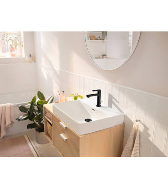 HANSGROHE REBRIS S MISCELATORE MONOCOMANDO LAVABO CON PILETTA NERO OPACO - 72517670