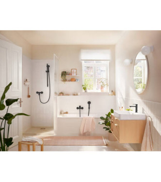 HANSGROHE REBRIS S SINGLE-LEVER BASIN MIXER COOLSTART WITH DRAIN BLACK MATT - 72519670