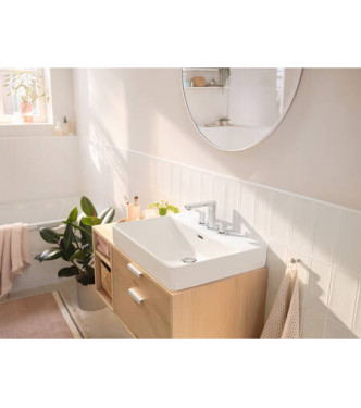 HANSGROHE REBRIS S 3-HOLE WASHBASIN MIXER WITH CHROME DRAIN - 72530000