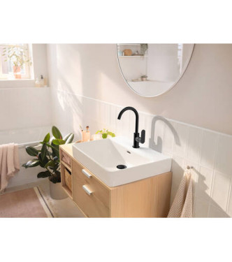 HANSGROHE REBRIS S SINGLE-LEVER BASIN MIXER WITH SWIVEL SPOUT, MATT BLACK - 72536670