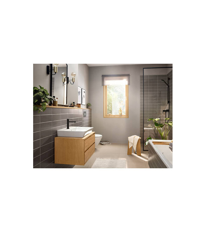 HANSGROHE REBRIS E SINGLE-LEVER BASIN MIXER WITH DRAIN BLACK MATT - 72557670