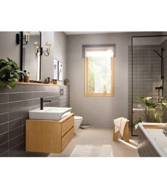 HANSGROHE REBRIS E SINGLE-LEVER BASIN MIXER WITH DRAIN BLACK MATT - 72557670