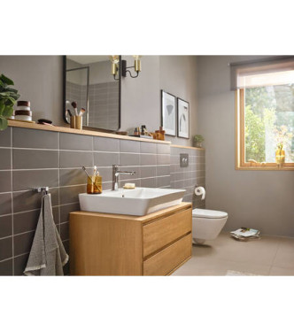 HANSGROHE REBRIS E COOLSTART SINGLE-LEVER BASIN MIXER WITH CHROME DRAIN - 72559000