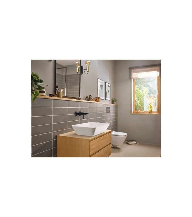 HANSGROHE REBRIS AND SINGLE-LEVER BASIN MIXER, WALL-MOUNTED, MATT BLACK - 72568670