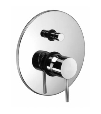 PAFFONI LIGHT SINGLE-LEVER BUILT-IN SHOWER MIXER WITH CHROME DIVERTER - LIG015CR