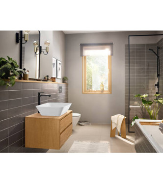 HANSGROHE REBRIS E MISCELATORE MONOCOMANDO LAVABO COOLSTART/ECOSMART + PER CATINO NERO OPACO - 72591670