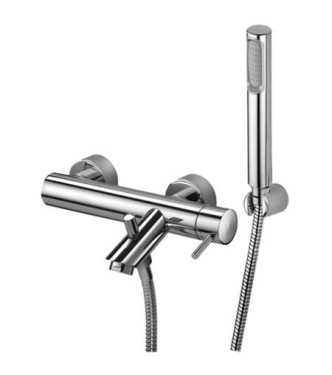 PAFFONI LIGHT EXTERNAL SINGLE-LEVER MIXER FOR BATHTUB WITH CHROME DUPLEX - LIG026CR