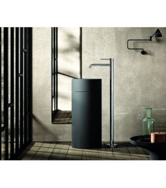 PAFFONI LIGHT SINGLE-LEVER CHROME FLOOR-MOUNTED WASHBASIN MIXER - LIG031CR