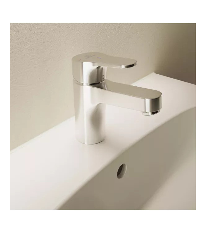 H80 IDEAL STANDARD CERABASE WASHBASIN MIXER WITH 3.8L AUTOMATIC DRAIN BLUESTART - CHROME / BC832AA