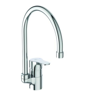 IDEAL STANDARD CERABASE KITCHEN MIXER 38 BODY WITH HIGH TUBULAR SPOUT - CHROME / BC844AA