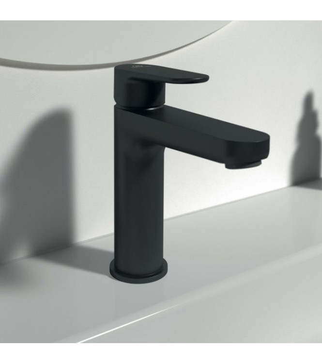 IDEAL STANDARD CERAFINE O WASHBASIN MIXER WITH CLICK-CLACK DRAIN - SILK BLACK / BD131XG