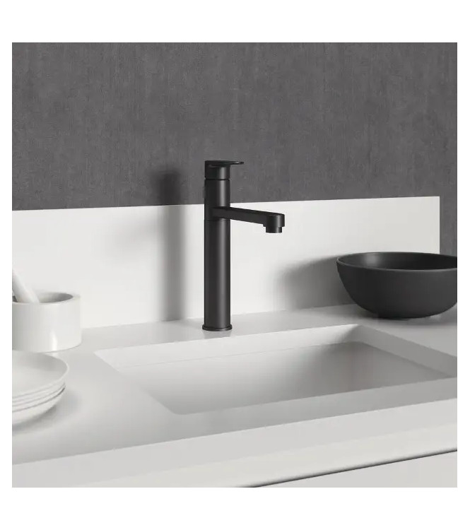 IDEAL STANDARD CERAFINE HIGH SPOUT KITCHEN MIXER WITH OR WITHOUT PULL-OUT SPRAY - BLACK / BC501XG