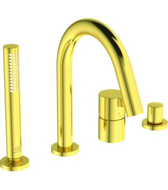 GRUPPO VASCA-DOCCIA 4 FORI IDEAL STANDARD JOY CON BOCCA - BRUSHED GOLD / BC789A2