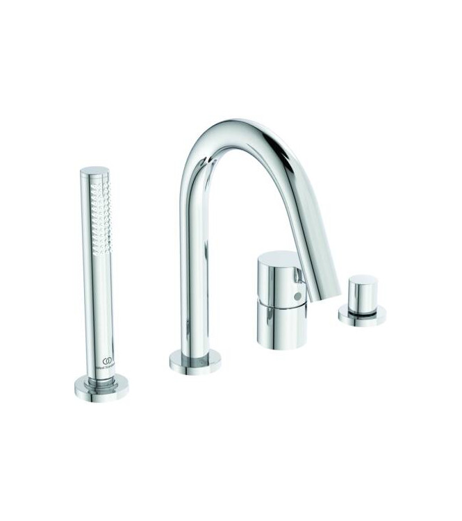 4-HOLE IDEAL STANDARD JOY BATH-SHOWER SET WITH SPOUT - CHROME / BC789AA