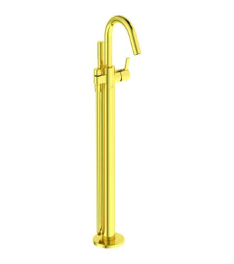 IDEAL STANDARD JOY FREESTANDING BATH-SHOWER MIXER WITH ACCESSORIES - BRUSHED GOLD / BD461A2