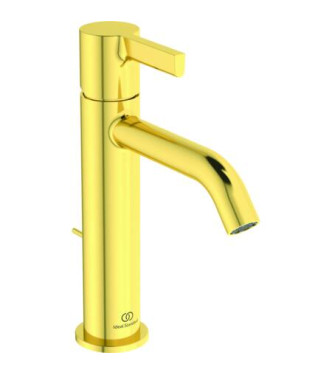 IDEAL STANDARD JOY HIGH WASHBASIN MIXER WITH 3.8L DRAIN - BRUSHED GOLD / BE278A2