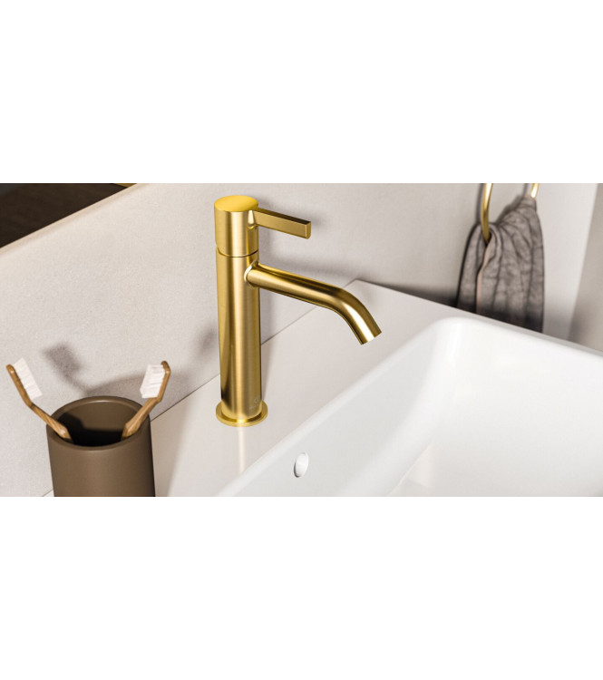 MISCELATORE LAVABO ALTO IDEAL STANDARD JOY SENZA SCARICO 3.8L - BRUSHED GOLD / BE279A2