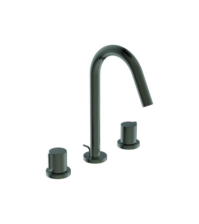 IDEAL STANDARD JOY 3-HOLE WASHBASIN MIXER WITH 5L POP-UP DRAIN - MAGNETIC GREY / BC783A5