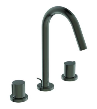 IDEAL STANDARD JOY 3-HOLE WASHBASIN MIXER WITH 5L POP-UP DRAIN - MAGNETIC GREY / BC783A5