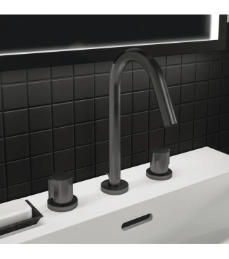 MISCELATORE LAVABO 3 FORI IDEAL STANDARD JOY CON SCARICO 5L - MAGNETIC GREY / BC783A5