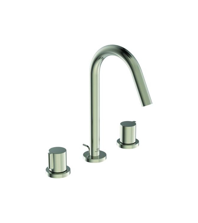 IDEAL STANDARD JOY 3-HOLE WASHBASIN MIXER WITH 5L POP-UP DRAIN - SILVER STORM / BC783GN