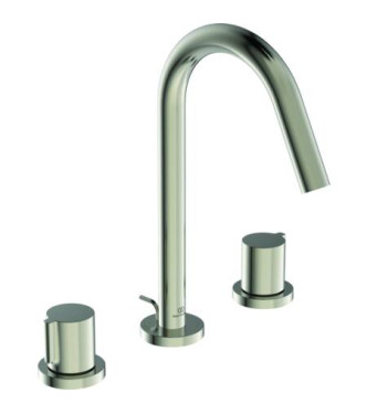 IDEAL STANDARD JOY 3-HOLE WASHBASIN MIXER WITH 5L POP-UP DRAIN - SILVER STORM / BC783GN