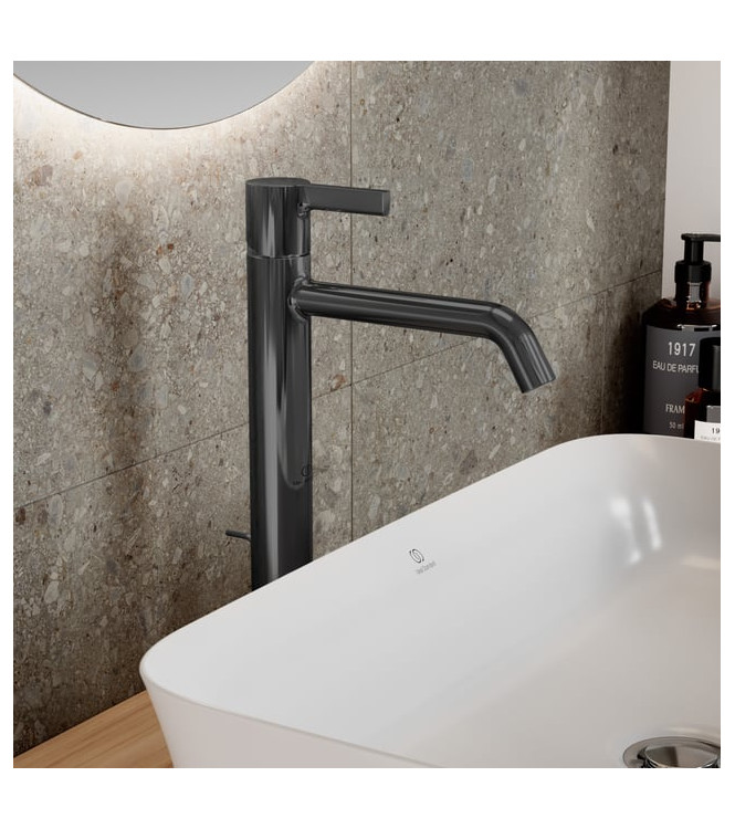 IDEAL STANDARD JOY SINGLE-HOLE VESSEL WASHBASIN MIXER WITH 5L DRAIN - MAGNETIC GREY / BC781A5