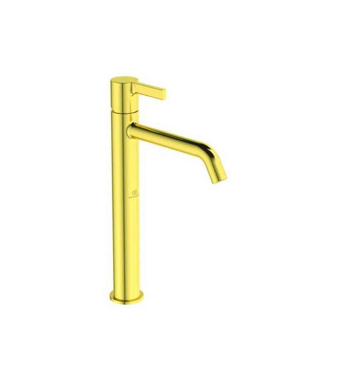 MISCELATORE LAVABO MONOFORO A VESSEL IDEAL STANDARD JOY SENZA SCARICO 5L - BRUSHED GOLD / BC782A2