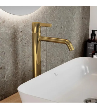 IDEAL STANDARD JOY SINGLE-HOLE BASIN MIXER WITHOUT DRAIN 5L - BRUSHED GOLD / BC782A2