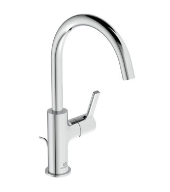 IDEAL STANDARD JOY HIGH SPOUT WASHBASIN MIXER WITH 5L POP-UP DRAIN - CHROME / BC777AA