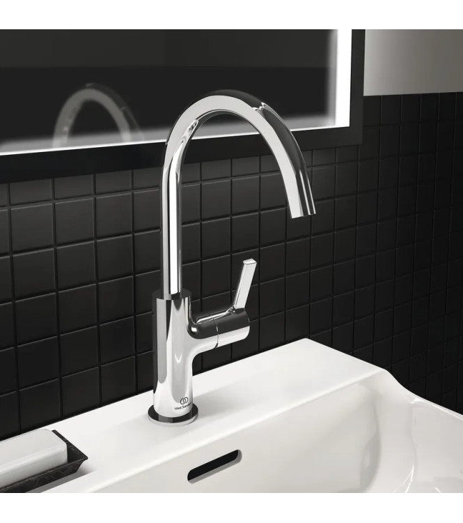 MISCELATORE LAVABO BOCCA ALTA IDEAL STANDARD JOY SENZA SCARICO 5L - CROMO / BC778AA