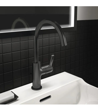 MISCELATORE LAVABO BOCCA ALTA IDEAL STANDARD JOY SENZA SCARICO 5L - MAGNETIC GREY / BC778A5