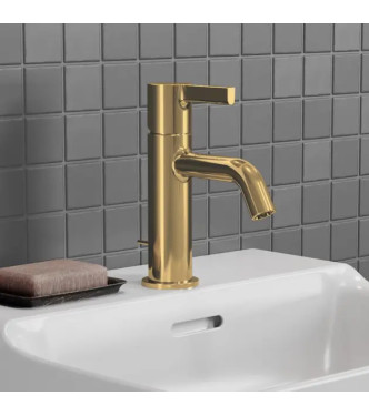 MISCELATORE LAVABO IDEAL STANDARD JOY CON SCARICO 5L - BRUSHED GOLD / BC775A2