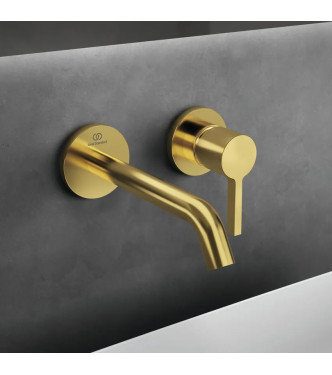 IDEAL STANDARD JOY BUILT-IN WASHBASIN MIXER WITH 180 MM SPOUT - BRUSHED GOLD / A7378A2