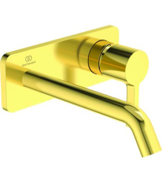 IDEAL STANDARD JOY BUILT-IN WASHBASIN MIXER WITH 180 MM SOFT EDGE SPOUT - BRUSHED GOLD / A7380A2