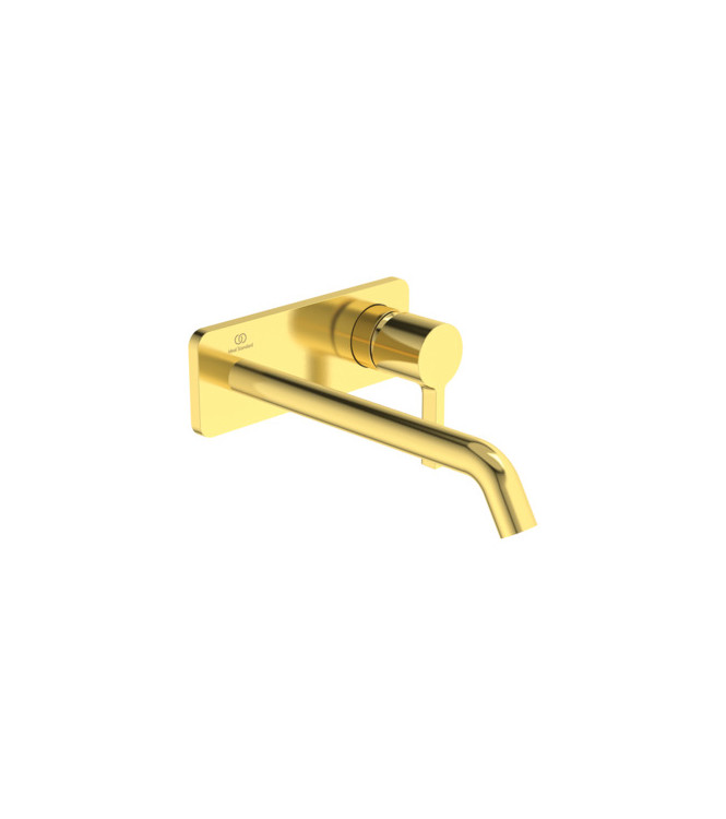 IDEAL STANDARD JOY BUILT-IN WASHBASIN MIXER WITH 220 MM SOFT EDGE SPOUT - BRUSHED GOLD / A7381A2