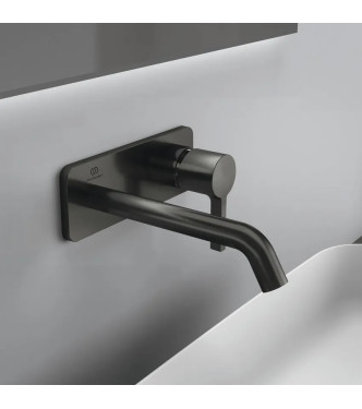 IDEAL STANDARD JOY BUILT-IN WASHBASIN MIXER WITH 220 MM SOFT EDGE SPOUT - MAGNETIC GREY / A7381A5