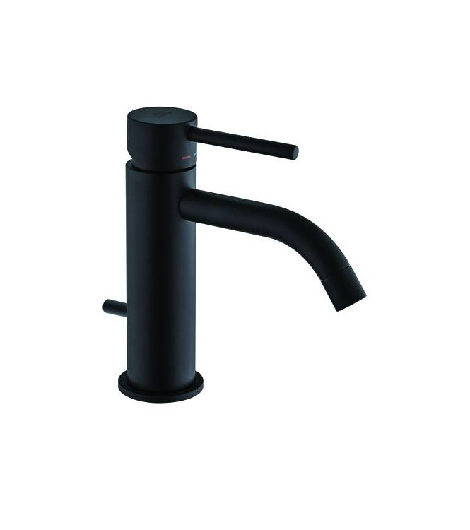 PAFFONI LIGHT MISCELATORE MONOCOMANDO LAVABO CON PILETTA 1.1/4" NERO OPACO - LIG075NO