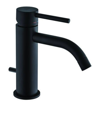 PAFFONI LIGHT MISCELATORE MONOCOMANDO LAVABO CON PILETTA 1.1/4" NERO OPACO - LIG075NO
