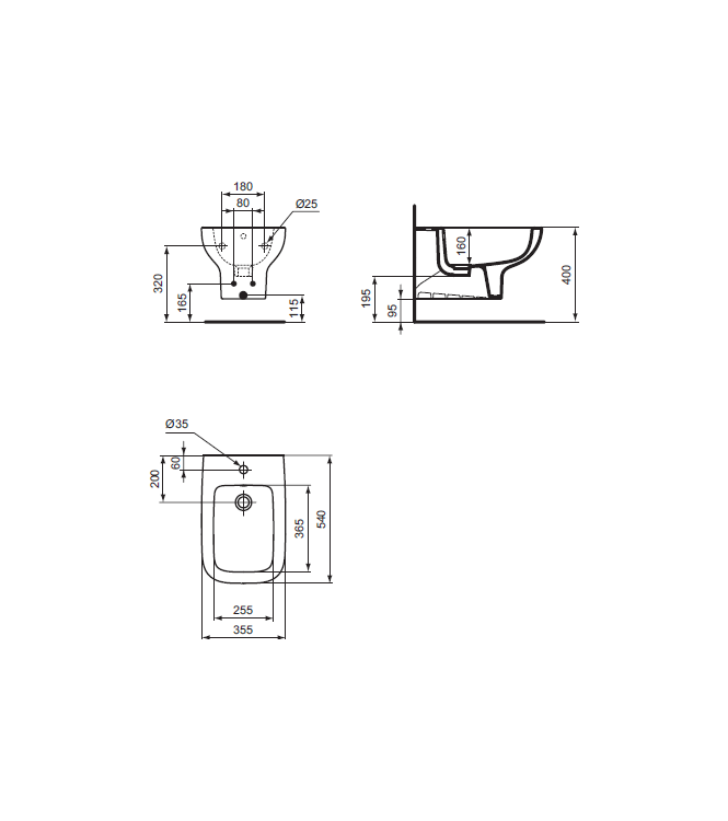 BIDET SOSPESO IDEAL STANDARD I.LIFE A - BIANCO / T452401