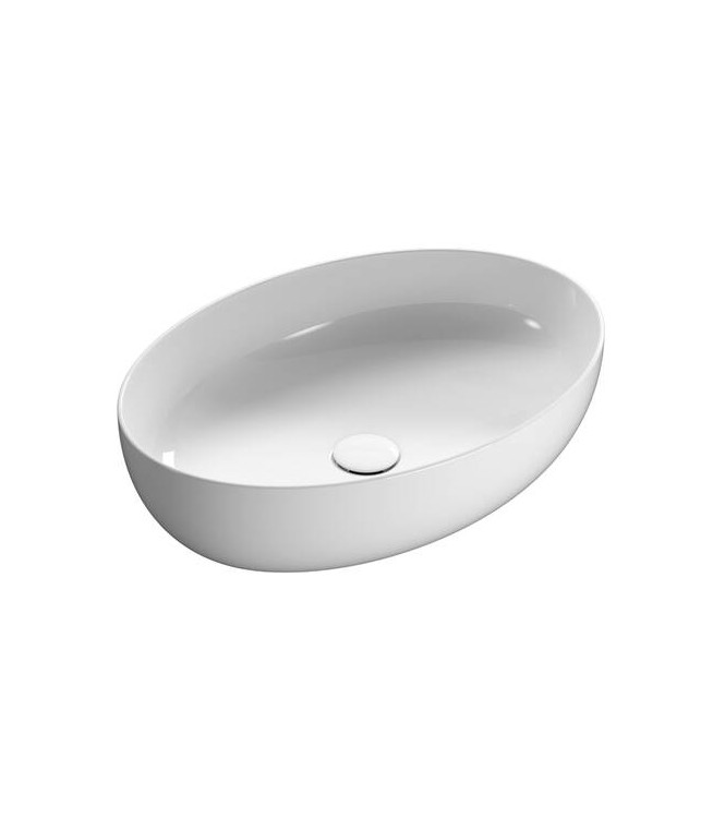 4ALL LAVABO APPOGGIO OVALE 60X42 BIANCO LUCIDO - TFO60BI CERAMICA GLOBO