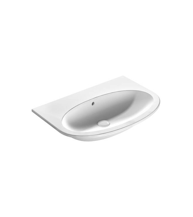 4ALL WASHBASIN WITH FASTENERS 70X48 H.15CM GLOSSY WHITE - MD070BI