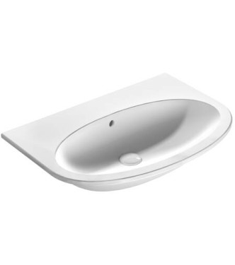 4ALL WASHBASIN WITH FASTENERS 70X48 H.15CM GLOSSY WHITE - MD070BI