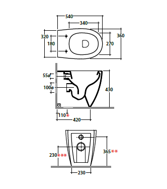VASO 4ALL MULTI 2.0 54X36 H.43CM BIANCO LUCIDO - MD005BI CERAMICA GLOBO
